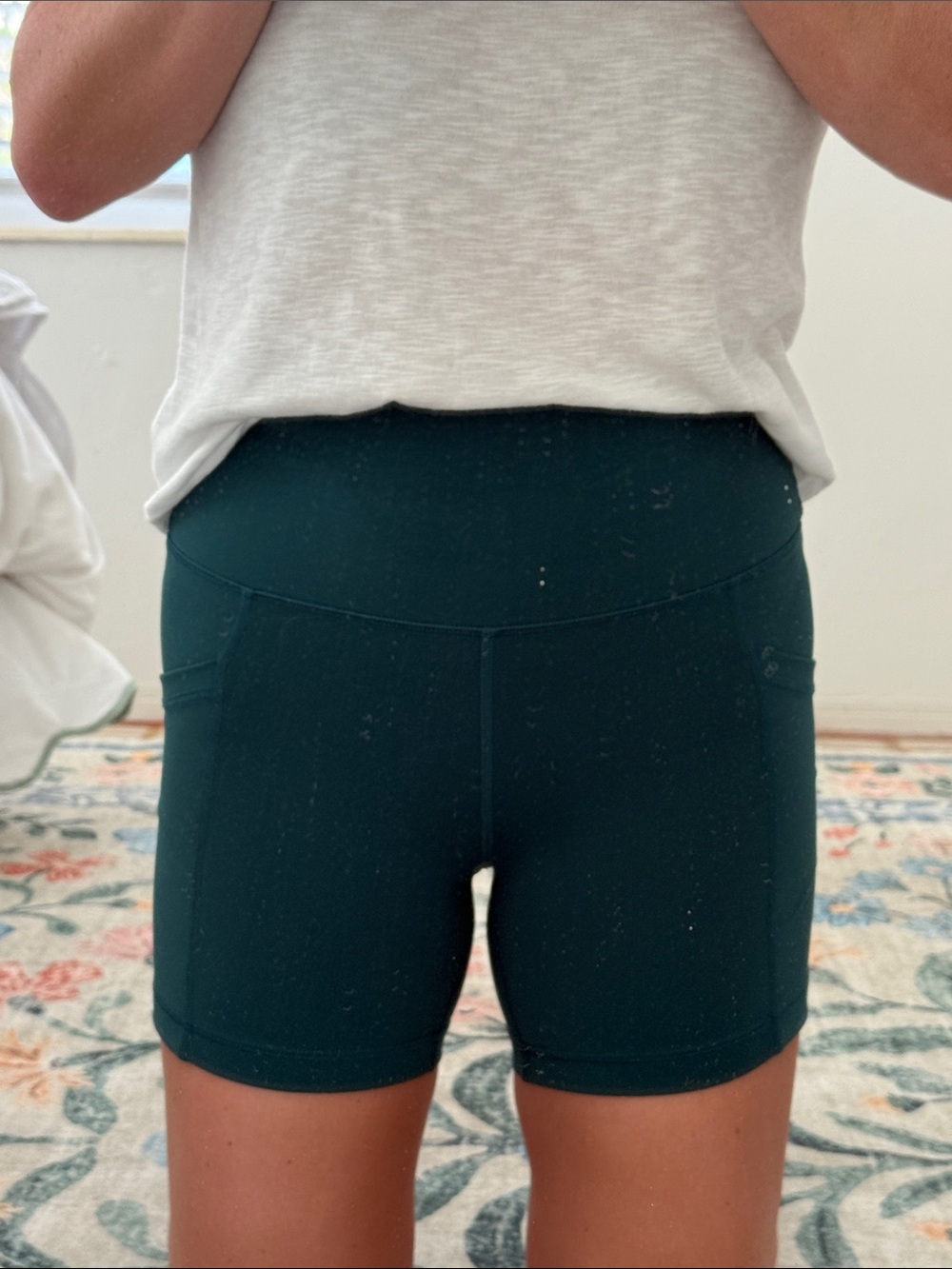 90 Degree By Reflex Deep Green High-Rise Bike Shorts